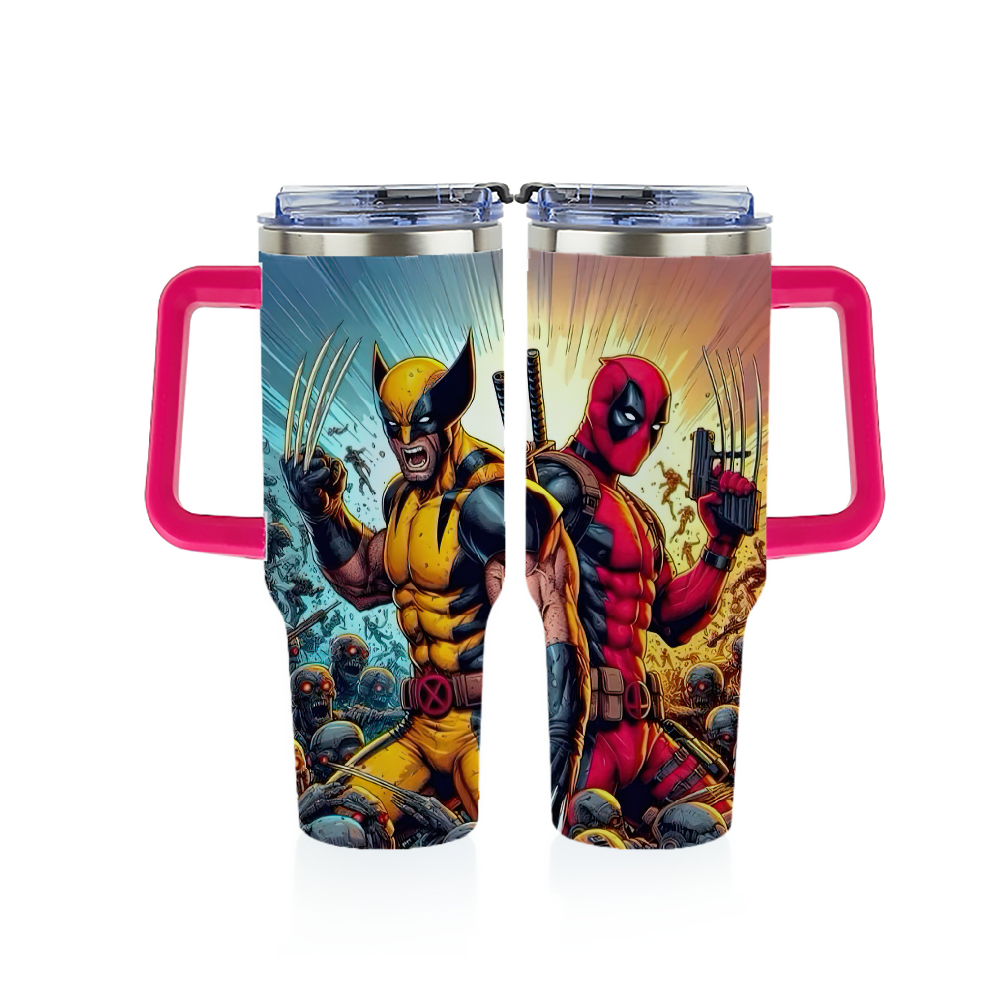（画像用） Deadpool デッドプール 1200ｍLフルプリント車用タンブラー